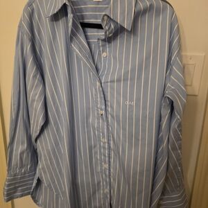 CUUP Blue and White Striped Pajama set Shirt and Pants